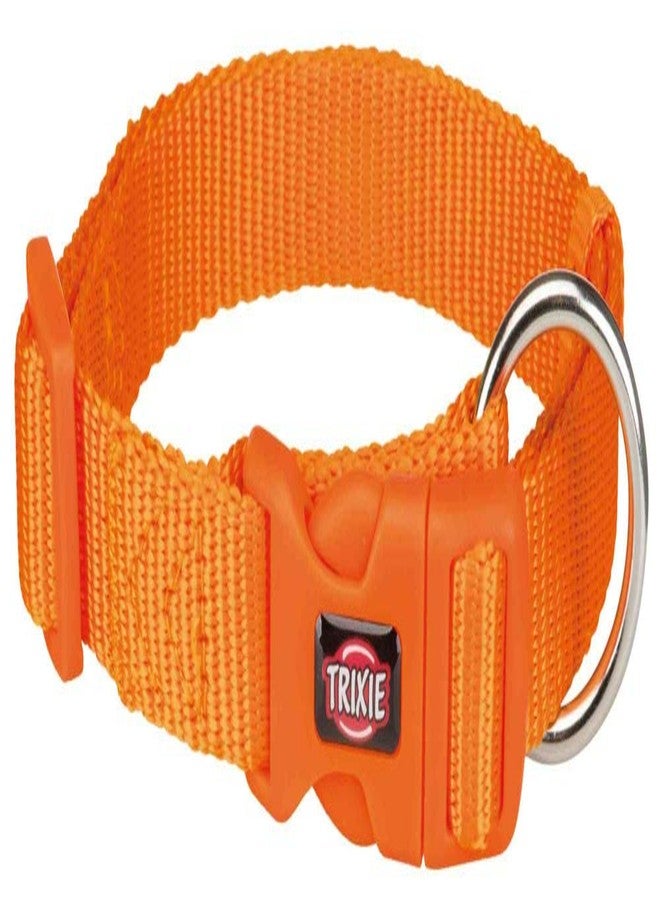 TRIXIE Premium Dog Collar (M-L: 35-55 cm/20 mm, Papaya)